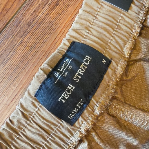 Men's Slim Fit Drawstring Joggers in Tan - Picture 3 of 6